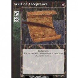 Writ of Acceptance / 10th...